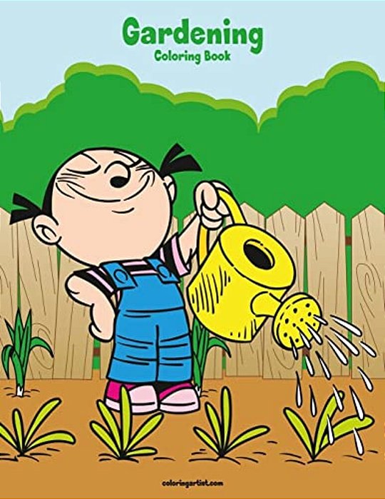 Gardening Coloring Book 1-..