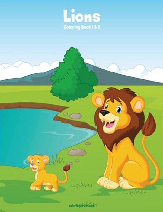 Lions Coloring Book 1 & 2-..