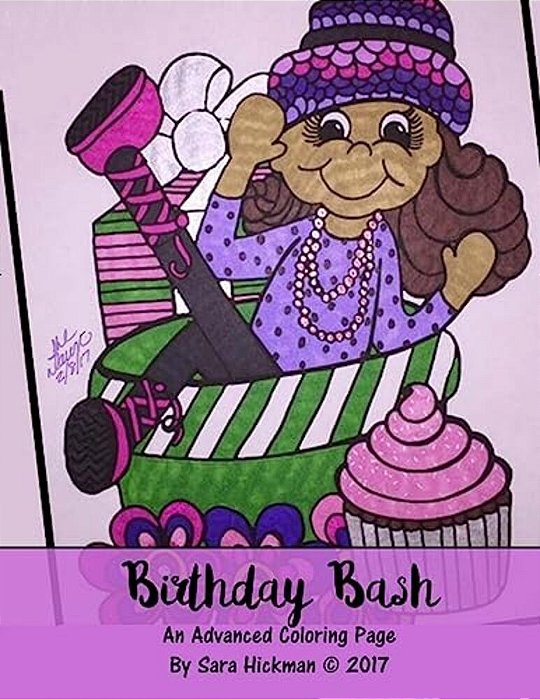 Birthday Bash: An Advanced Coloring Book-..