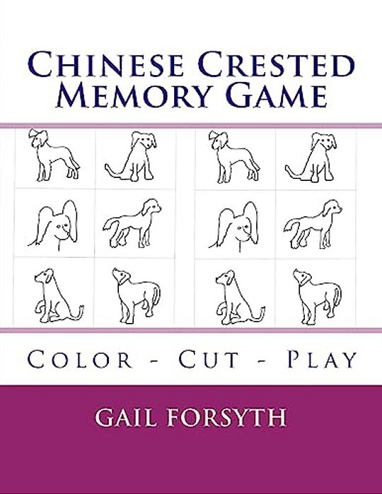 Chinese Crested Memory Game: Color - Cut - Play-..