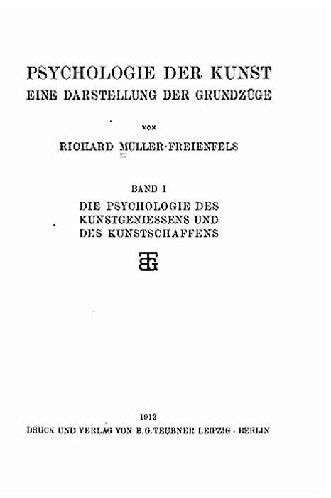 Psychologie Der Kunst Eine Darstellung Der Grundzüge-..