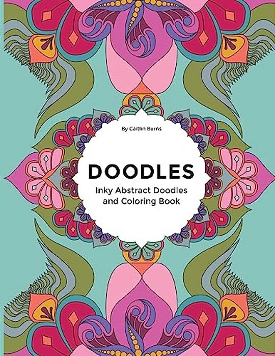 Doodles: Inky Abstract Doodles & Coloring Book-..