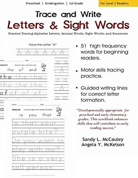 Trace And Write: Practice Tracing Alphabet Letters, Animal Words, Sight Words, And Sentences-..