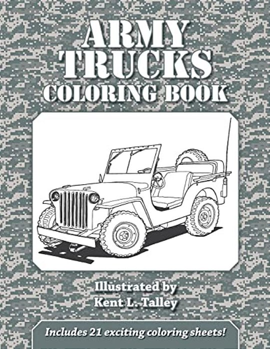 Army Trucks Coloring Book-..