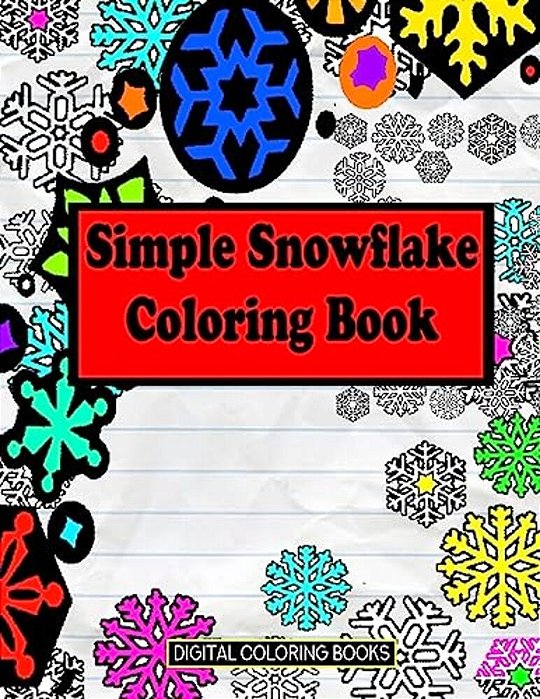 Simple Snowflake Coloring Book-..