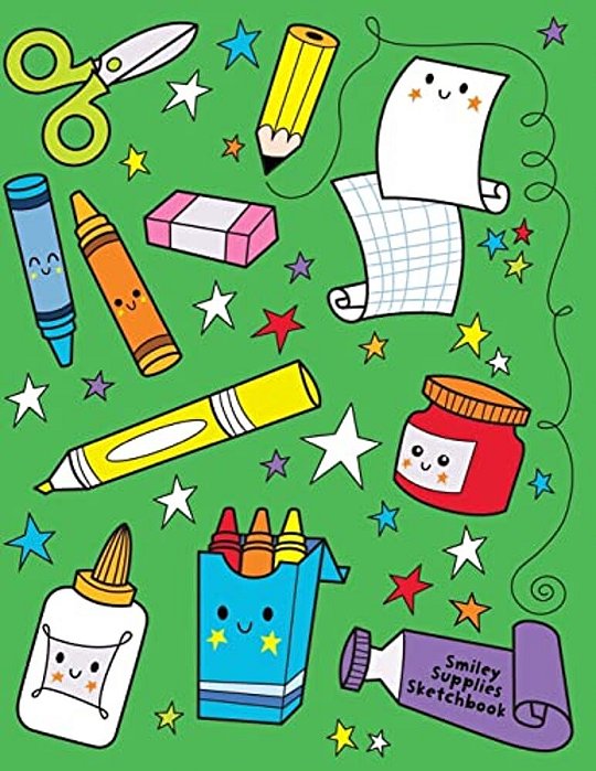 Smiley Supplies Sketchbook: Jumbo Drawing Pad For Sketching, Doodling And Coloring-..