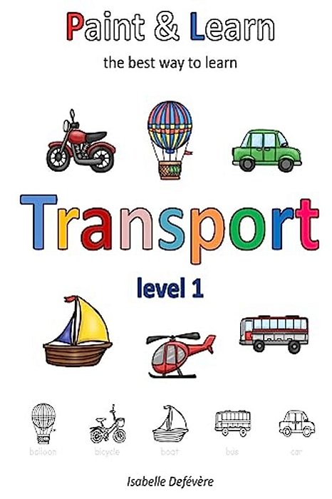 Paint & Learn: Transport (Level 1)-..