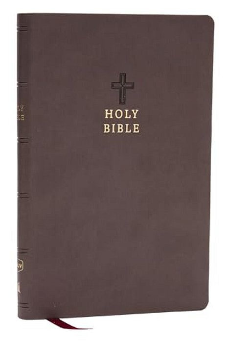 Nkjv Holy Bible, Value Ultra Thinline, Charcoal Leathersoft, Red Letter, Comfort Print-..