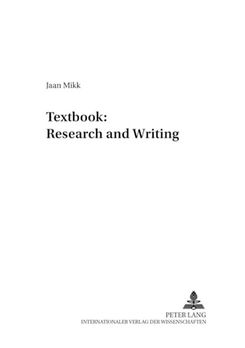 Textbook: Research And Writing-..