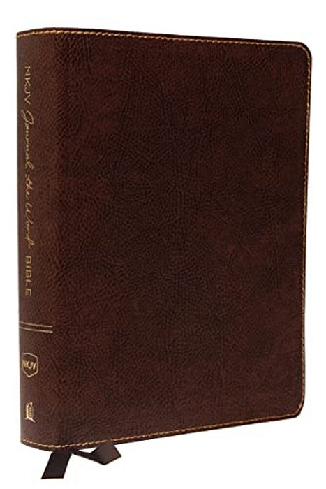 Nkjv, Journal The Word Bible, Bonded Leather, Brown, Red Letter Edition, Comfort Print: Reflect, Journal, Or Create Art Next To Your Favorite Verses-..