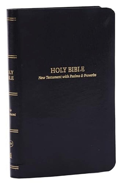 Kjv Holy Bible: Pocket New Testament With Psalms And Proverbs, Black Leatherflex, Red Letter, Comfort Print: King James Version-..