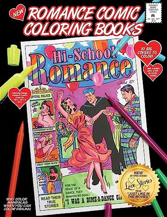 Romance Comic Coloring Book #6-..