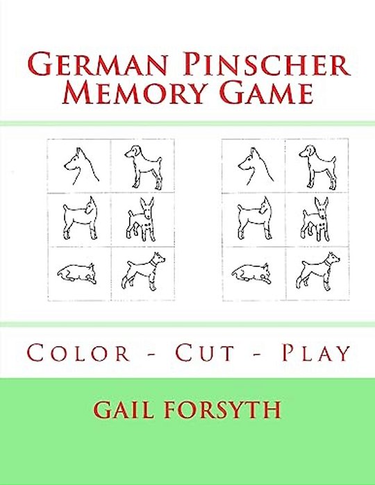 German Pinscher Memory Game: Color - Cut - Play-..