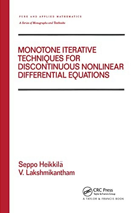 Monotone Iterative Techniques For Discontinuous Nonlinear Differential Equations-..