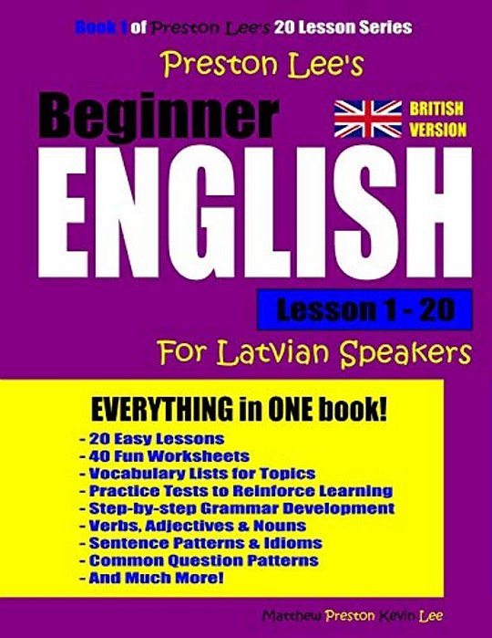 Preston Lee's Beginner English Lesson 1 - 20 For Latvian Speakers (British)-..