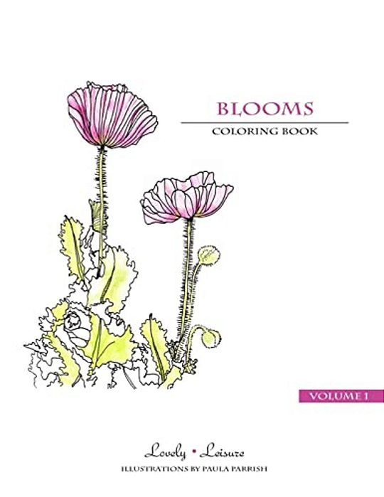 Blooms: Lovely Leisure Coloring Book-..