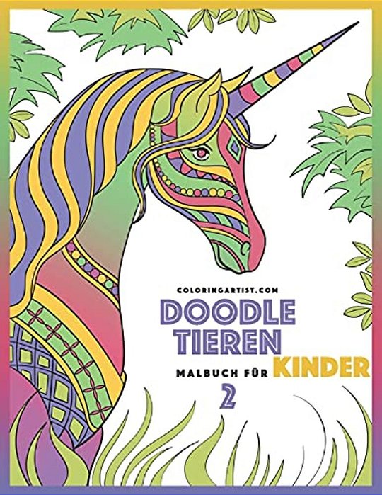 Doodle Tieren Malbuch Für Kinder 2-..