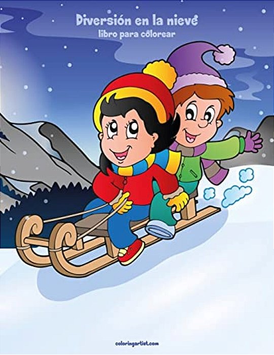Diversión En La Nieve Libro Para Colorear 1-..