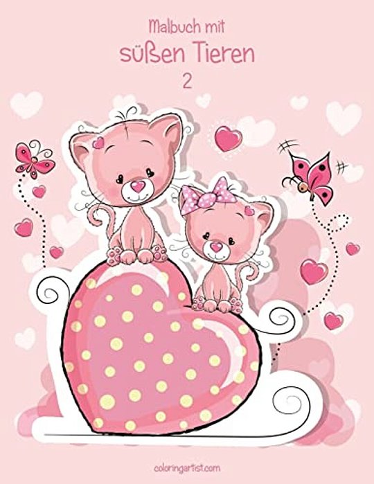 Malbuch Mit Süßen Tieren 2-..