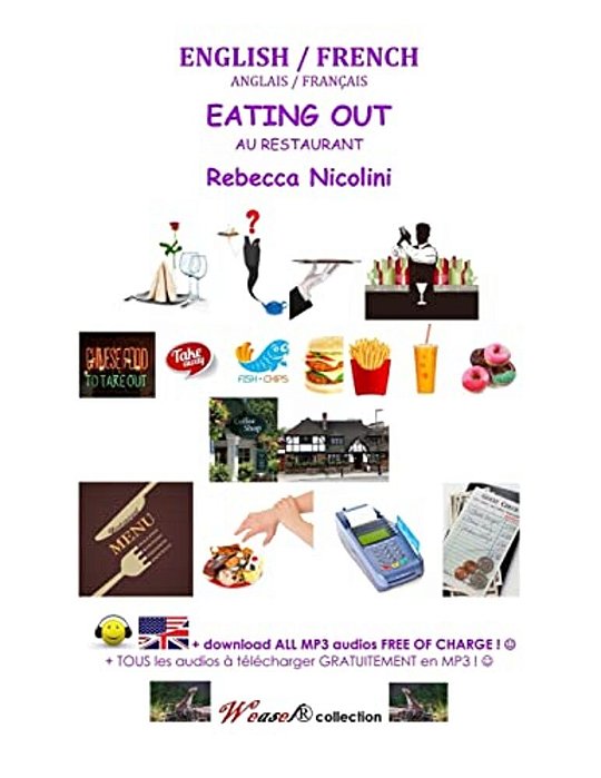 English/French: Eating Out: Black & White Version-..
