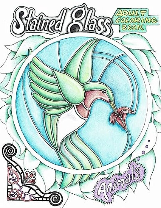 Adult Coloring, Stained Glass Animals: Illustrated By Bonnie King, Artist-..