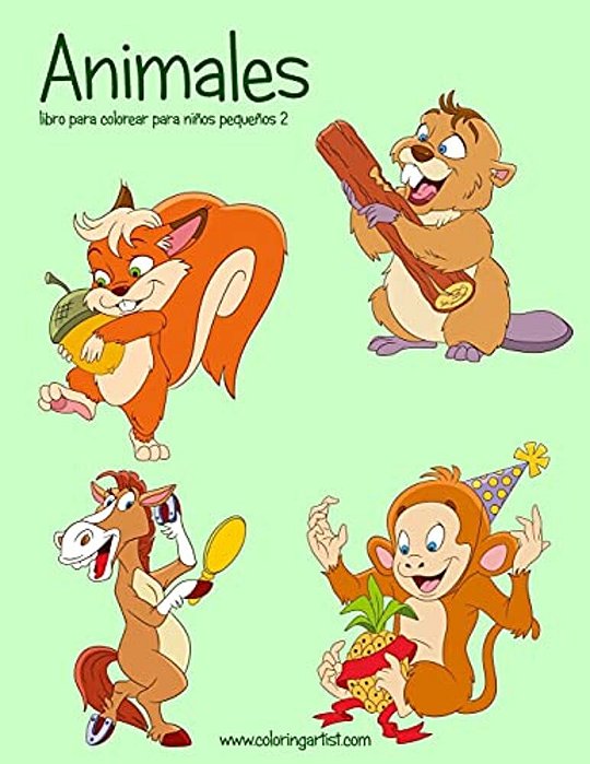 Animales Libro Para Colorear Para Niños Pequeños 2-..