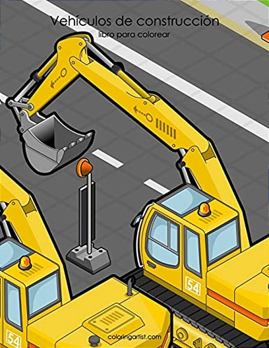 Vehículos De Construcción Libro Para Colorear 1-..