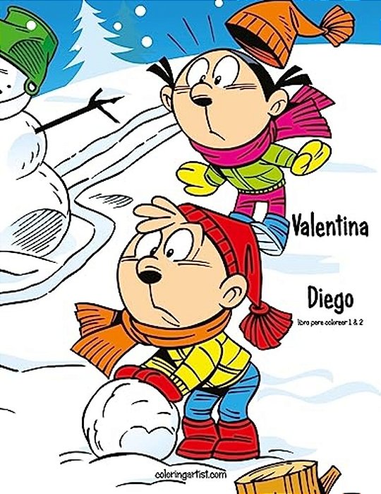 Valentina Y Diego Libro Para Colorear 1 & 2-..
