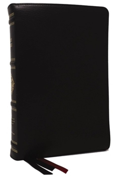 Rsv Personal Size Bible With Cross References, Black Premium Goatskin Leather, Premier Collection, (Sovereign Collection)-..