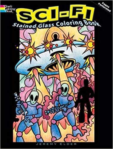 Sci-Fi Stained Glass Coloring Book-..