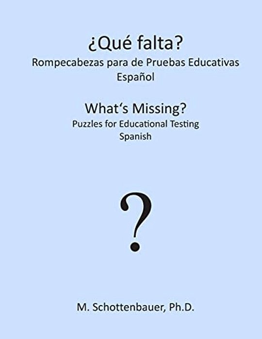 ¿Qué Falta? Rompecabezas Para De Pruebas Educativas: Español-..