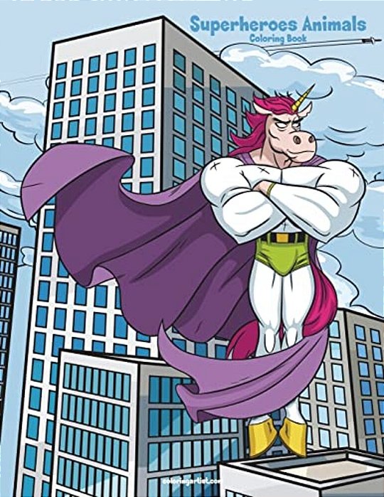 Superheroes Animals Coloring Book 1-..
