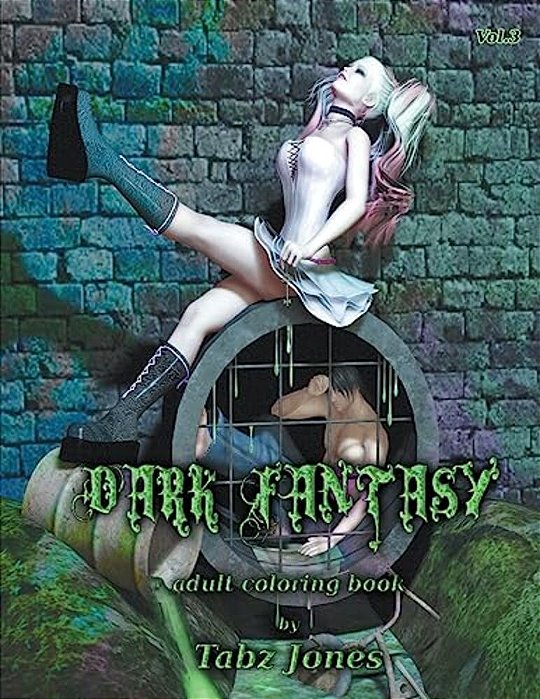 Dark Fantasy Adult Coloring Book-..