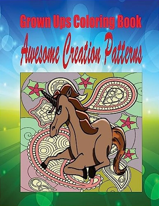 Grown Ups Coloring Book Awesome Creation Patterns-..