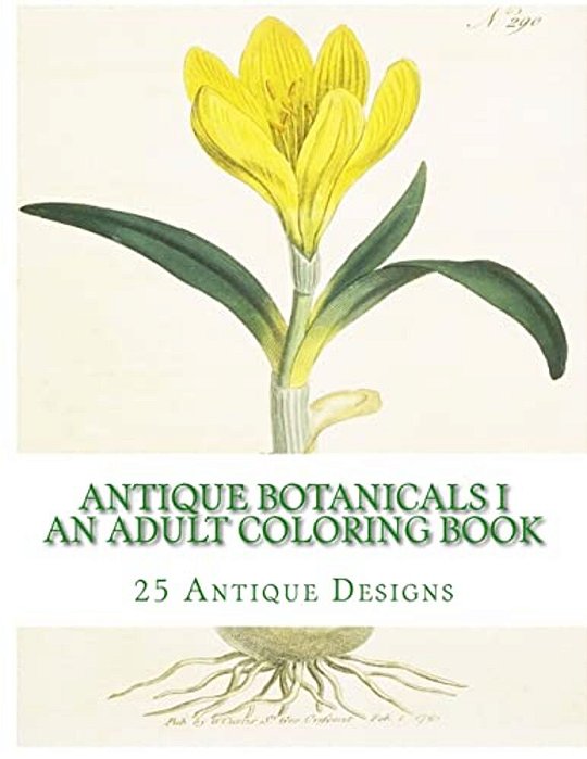 Antique Botanicals I - An Adult Coloring Book-..
