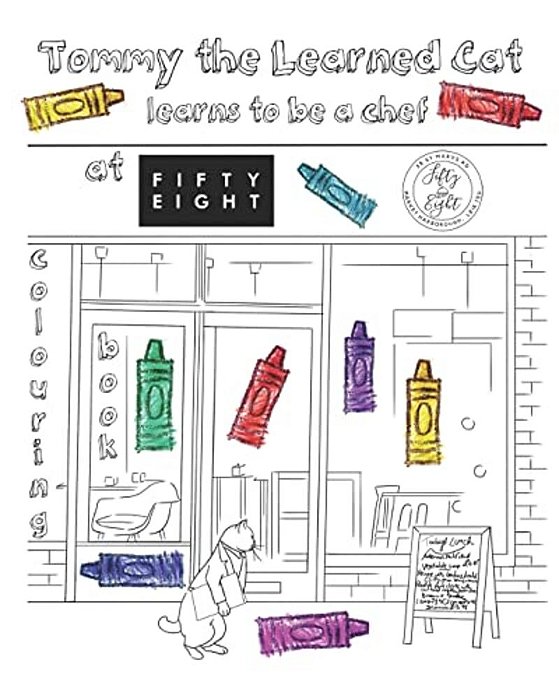 Tommy The Learned Cat Learns To Be A Chef: Colouring Book-..