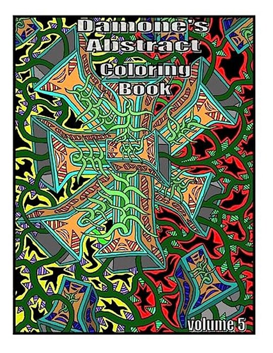 Damones Abstract Coloring Book 5: Adult Coloring Book-..