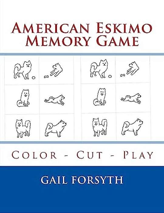 American Eskimo Memory Game: Color - Cut - Play-..