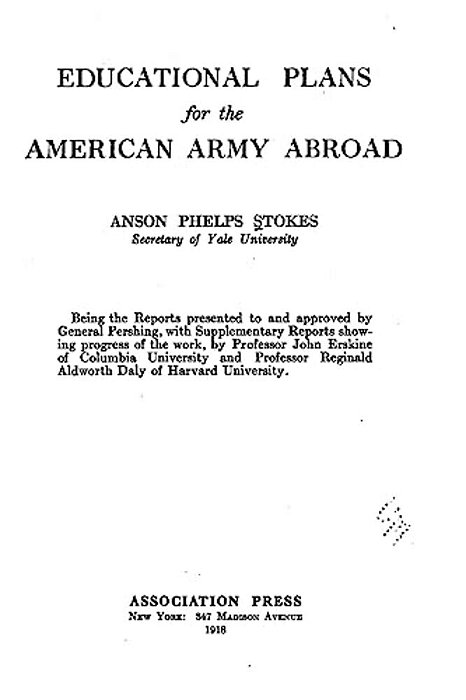 Educational Plans For The American Army Abroad-..