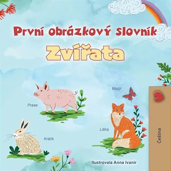 First Picture Dictionary - Animals (Czech Children's Book)-..
