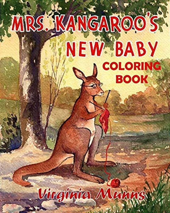 Mrs. Kangaroo's New Baby Coloring Book-..
