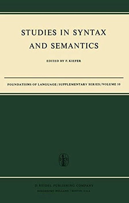Studies In Syntax And Semantics-..
