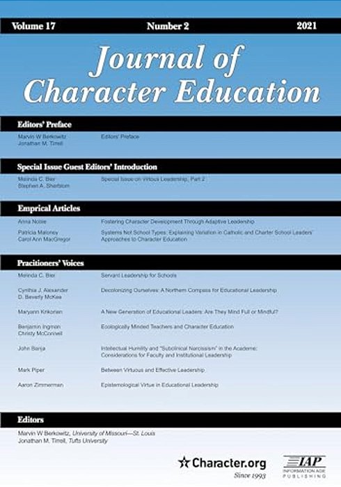 Journal Of Character Education Vol 17 Issue 1-..