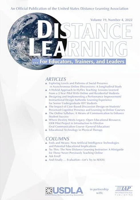 Distance Learning Vol 19 Issue 4-..