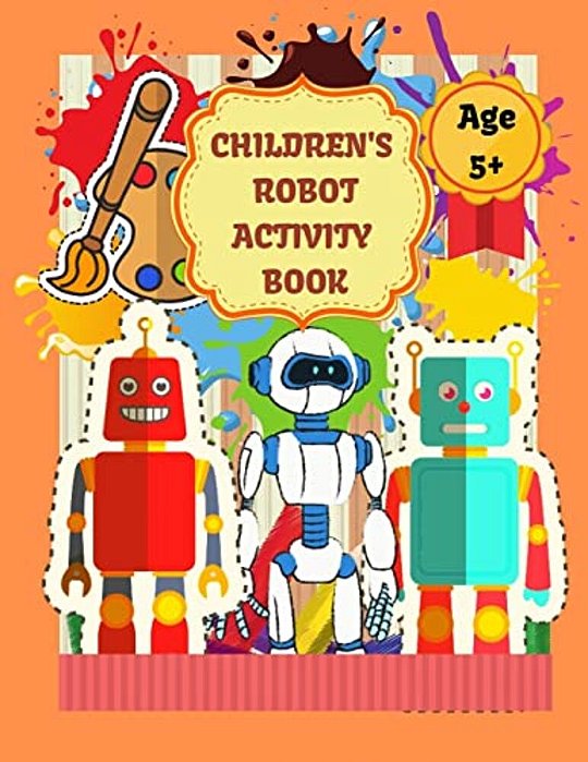 Children's Robot Activity Book-..