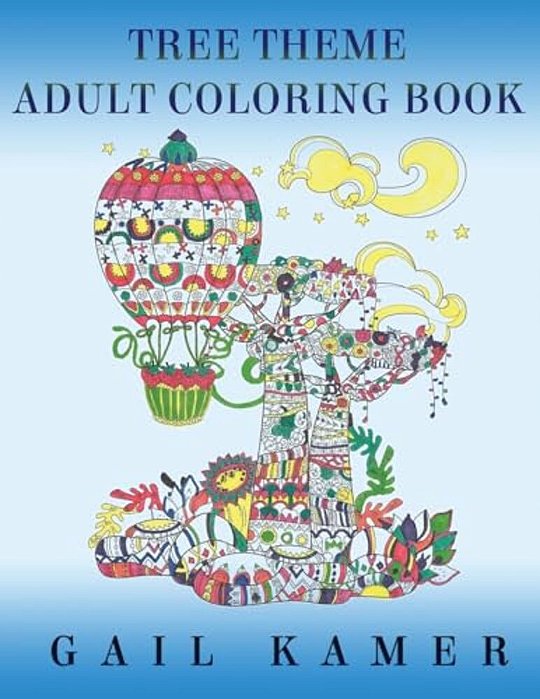 Tree Theme Adult Coloring Book-..