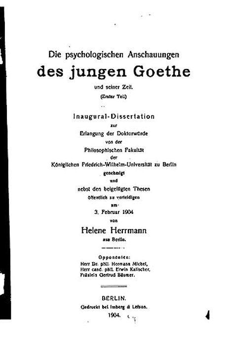 Die Psychologischen Anschauungen Des Jungen Goethe-..