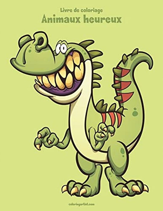 Livre De Coloriage Animaux Heureux 1 & 2-..