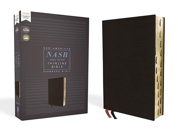 Nasb, Thinline Bible, Bonded Leather, Black, Red Letter Edition, 1995 Text, Thumb Indexed, Comfort Print-..