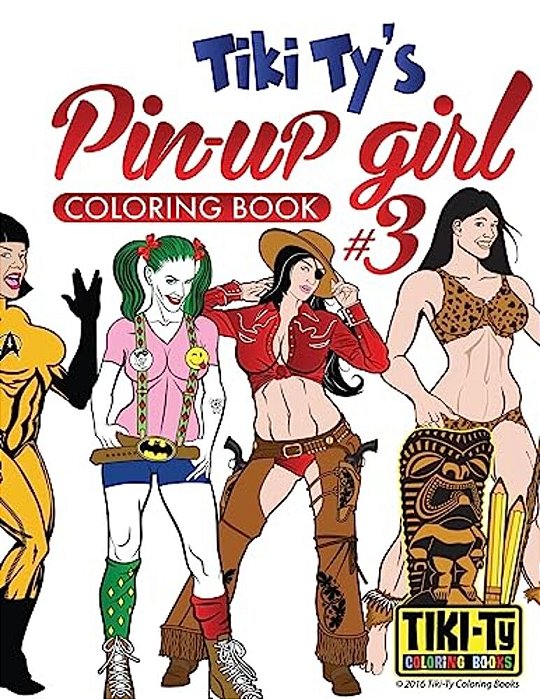 Tiki Ty's Pinup Coloring Book 3-..